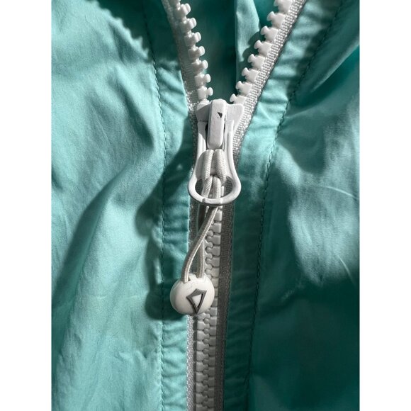 Iviva Light Blue Hooded Rain Jacket With Zipper Pockets Size 8 - Picture 7 of 12